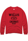 Main image for Ken Willis  Rally Cincinnati Bearcats Mens Red NIL Sport Icon Long Sleeve Crew Sweatshirt