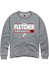 Main image for Mason Fletcher Rally Mens Graphite Cincinnati Bearcats NIL Stacked Box Crew Sweatshirt