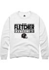 Main image for Mason Fletcher  Rally Cincinnati Bearcats Mens White NIL Stacked Box Long Sleeve Crew Sweatshirt