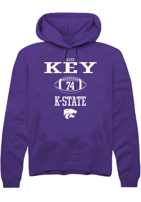 Alex Key Rally Mens Purple K-State Wildcats NIL Sport Icon Hooded Sweatshirt