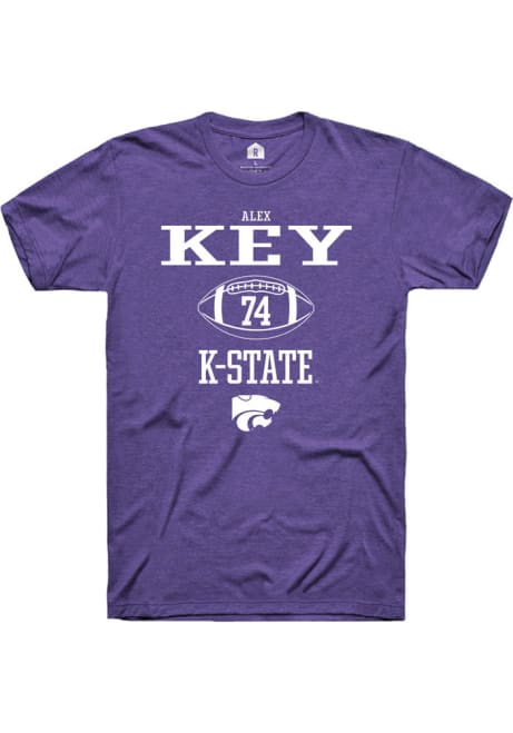 Alex Key Purple K-State Wildcats NIL Sport Icon Short Sleeve T Shirt