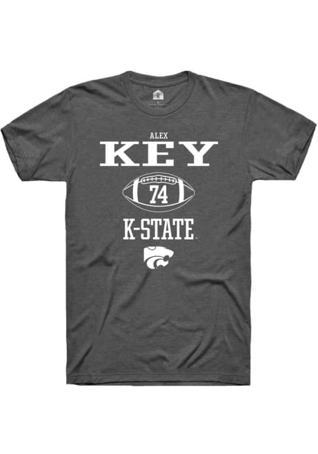 Alex Key Dark Grey K-State Wildcats NIL Sport Icon Short Sleeve T Shirt