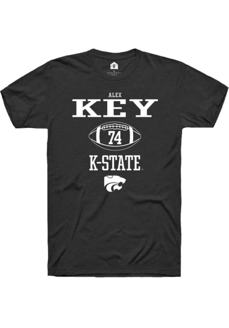Alex Key Black K-State Wildcats NIL Sport Icon Short Sleeve T Shirt