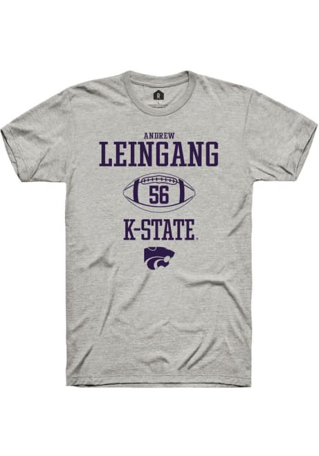 Andrew Leingang Ash K-State Wildcats NIL Sport Icon Short Sleeve T Shirt