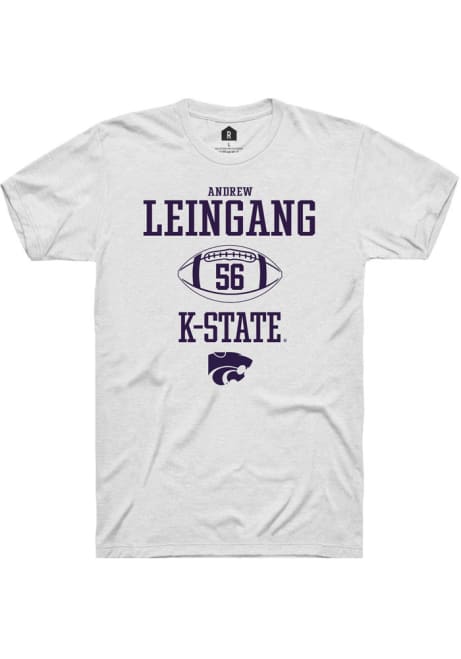 Andrew Leingang White K-State Wildcats NIL Sport Icon Short Sleeve T Shirt