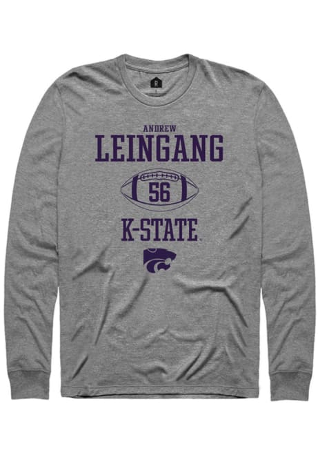 Andrew Leingang Rally Mens Graphite K-State Wildcats NIL Sport Icon Tee