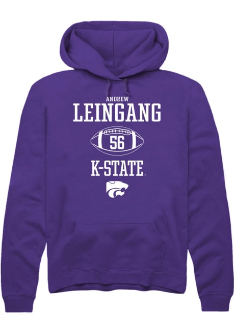 Andrew Leingang Rally Mens Purple K-State Wildcats NIL Sport Icon Hooded Sweatshirt