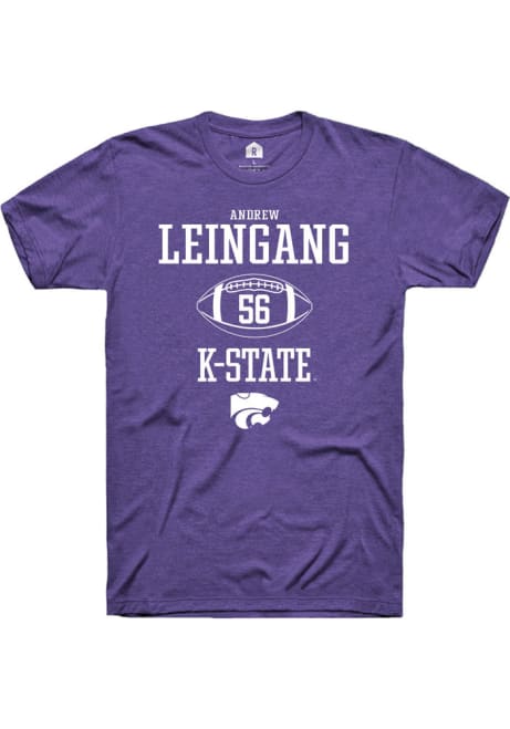 Andrew Leingang Purple K-State Wildcats NIL Sport Icon Short Sleeve T Shirt