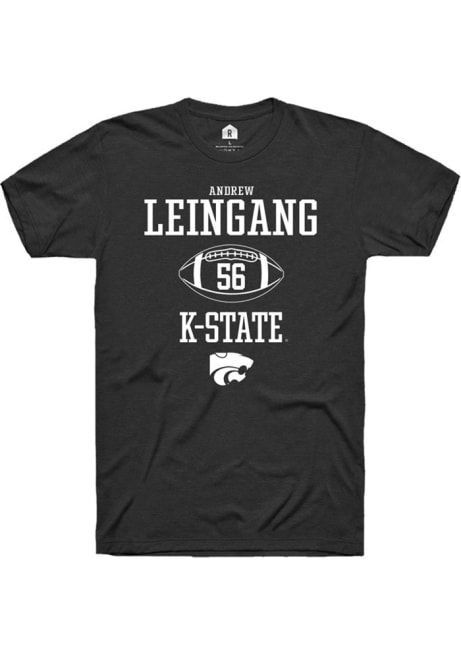 Andrew Leingang Black K-State Wildcats NIL Sport Icon Short Sleeve T Shirt