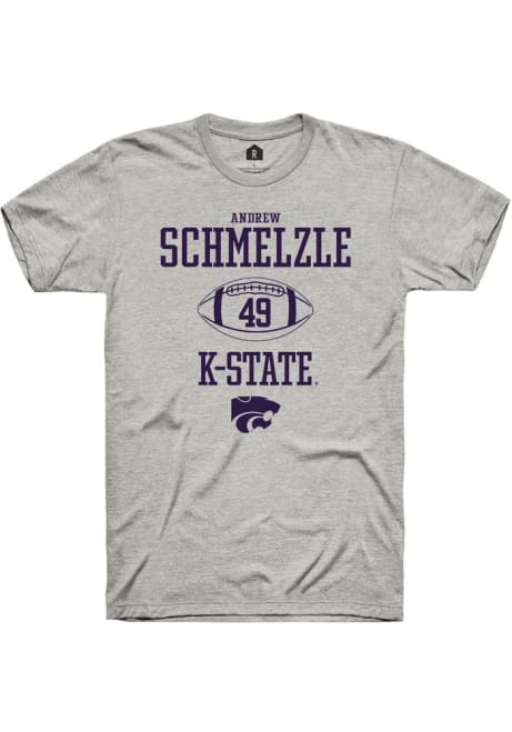 Andrew Schmelzle Ash K-State Wildcats NIL Sport Icon Short Sleeve T Shirt
