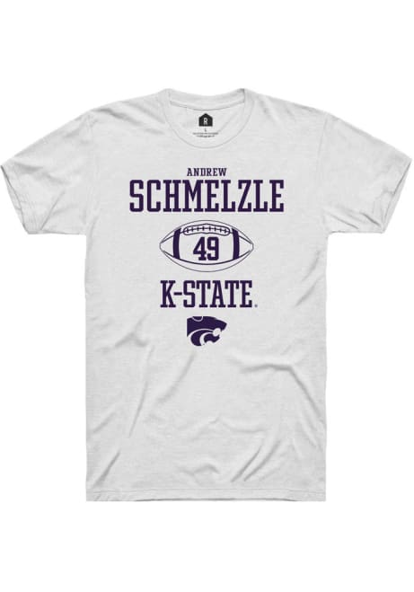 Andrew Schmelzle White K-State Wildcats NIL Sport Icon Short Sleeve T Shirt