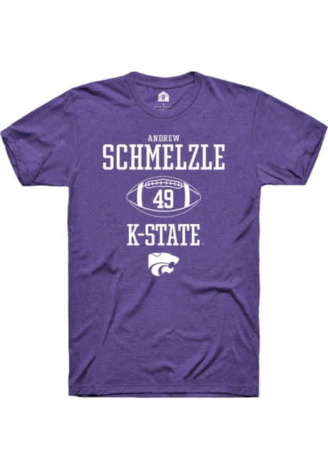 Andrew Schmelzle Purple K-State Wildcats NIL Sport Icon Short Sleeve T Shirt
