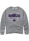 Main image for Andrew Schmelzle Rally Mens Graphite K-State Wildcats NIL Stacked Box Crew Sweatshirt