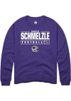 Main image for Andrew Schmelzle Rally Mens Purple K-State Wildcats NIL Stacked Box Crew Sweatshirt