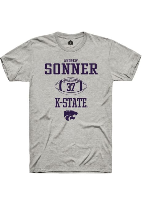 Andrew Sonner Ash K-State Wildcats NIL Sport Icon Short Sleeve T Shirt