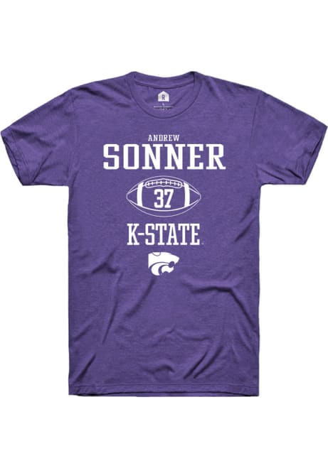 Andrew Sonner Purple K-State Wildcats NIL Sport Icon Short Sleeve T Shirt