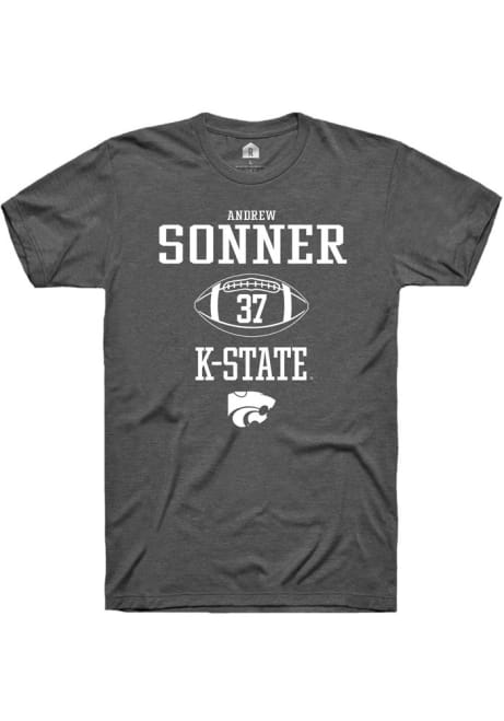 Andrew Sonner Dark Grey K-State Wildcats NIL Sport Icon Short Sleeve T Shirt