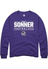 Main image for Andrew Sonner Rally Mens Purple K-State Wildcats NIL Stacked Box Crew Sweatshirt