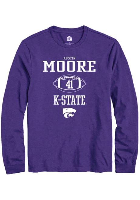 Austin Moore Rally Mens Purple K-State Wildcats NIL Sport Icon Tee