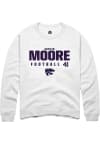 Main image for Austin Moore Rally Mens White K-State Wildcats NIL Stacked Box Crew Sweatshirt