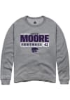 Main image for Austin Moore Rally Mens Graphite K-State Wildcats NIL Stacked Box Crew Sweatshirt