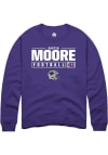 Main image for Austin Moore Rally Mens Purple K-State Wildcats NIL Stacked Box Crew Sweatshirt