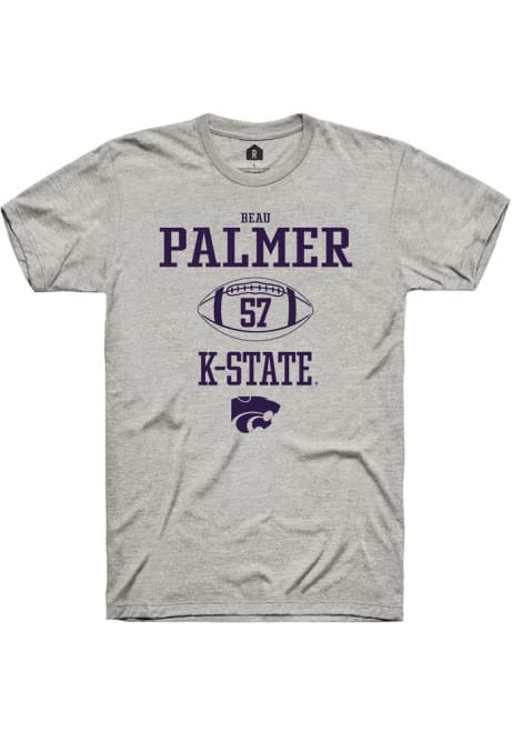 Beau Palmer Ash K-State Wildcats NIL Sport Icon Short Sleeve T Shirt