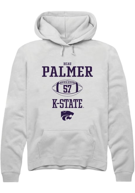 Beau Palmer Rally Mens White K-State Wildcats NIL Sport Icon Hooded Sweatshirt