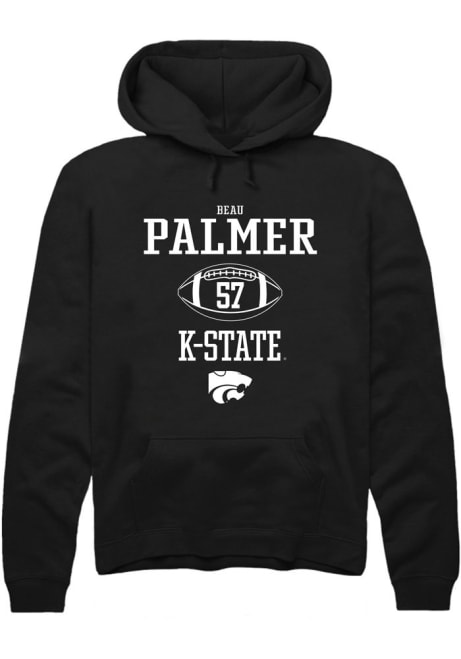 Beau Palmer Rally Mens Black K-State Wildcats NIL Sport Icon Hooded Sweatshirt