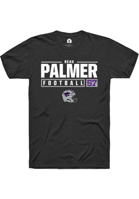 Beau Palmer Black K-State Wildcats NIL Stacked Box Short Sleeve T Shirt