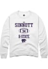 Main image for Ben Sinnott Rally Mens White K-State Wildcats NIL Sport Icon Crew Sweatshirt