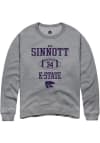 Main image for Ben Sinnott Rally Mens Graphite K-State Wildcats NIL Sport Icon Crew Sweatshirt