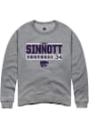 Main image for Ben Sinnott Rally Mens Graphite K-State Wildcats NIL Stacked Box Crew Sweatshirt