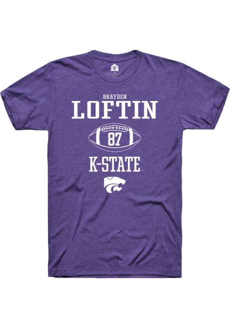 Brayden Loftin Purple K-State Wildcats NIL Sport Icon Short Sleeve T Shirt