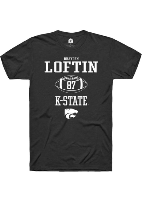 Brayden Loftin Black K-State Wildcats NIL Sport Icon Short Sleeve T Shirt