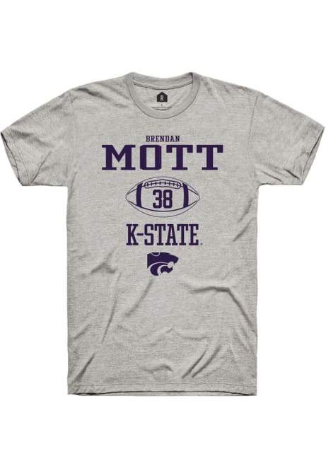Brendan Mott Ash K-State Wildcats NIL Sport Icon Short Sleeve T Shirt