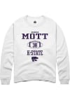 Main image for Brendan Mott Rally Mens White K-State Wildcats NIL Sport Icon Crew Sweatshirt