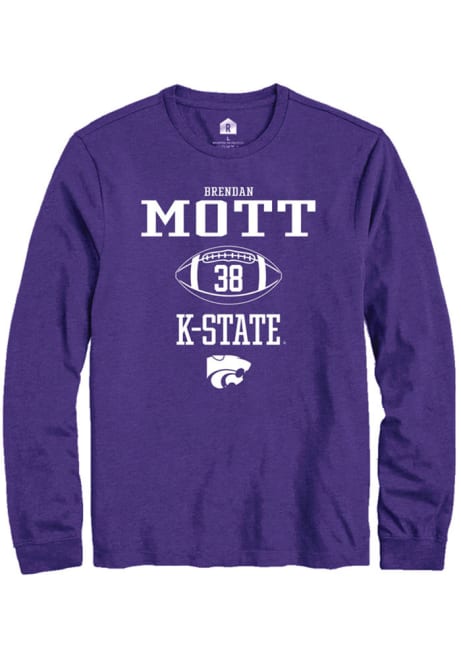 Brendan Mott Rally Mens Purple K-State Wildcats NIL Sport Icon Tee