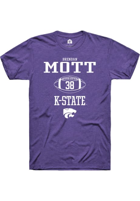 Brendan Mott Purple K-State Wildcats NIL Sport Icon Short Sleeve T Shirt