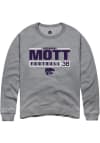 Main image for Brendan Mott Rally Mens Graphite K-State Wildcats NIL Stacked Box Crew Sweatshirt
