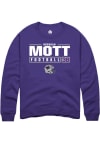 Main image for Brendan Mott Rally Mens Purple K-State Wildcats NIL Stacked Box Crew Sweatshirt