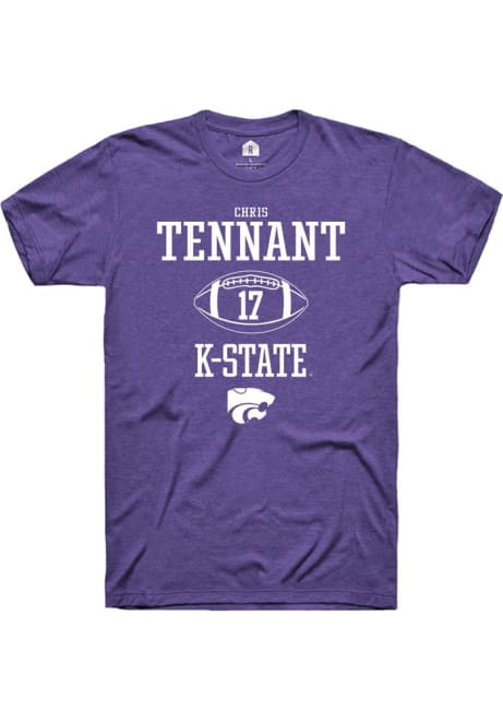 Chris Tennant Purple K-State Wildcats NIL Sport Icon Short Sleeve T Shirt