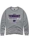 Main image for Chris Tennant Rally Mens Graphite K-State Wildcats NIL Stacked Box Crew Sweatshirt