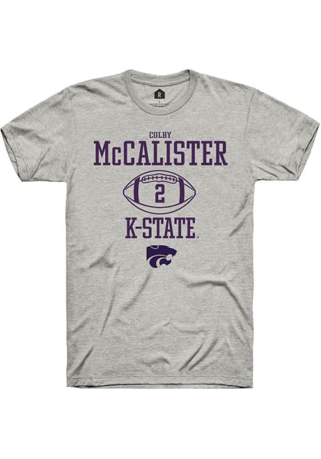 Colby McCalister Ash K-State Wildcats NIL Sport Icon Short Sleeve T Shirt