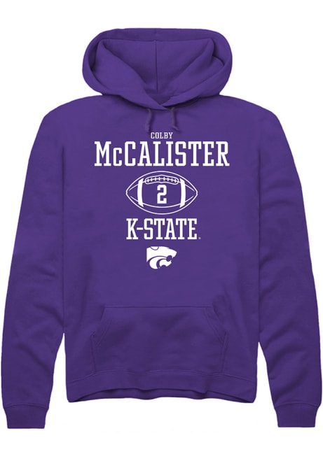 Colby McCalister Rally Mens Purple K-State Wildcats NIL Sport Icon Hooded Sweatshirt