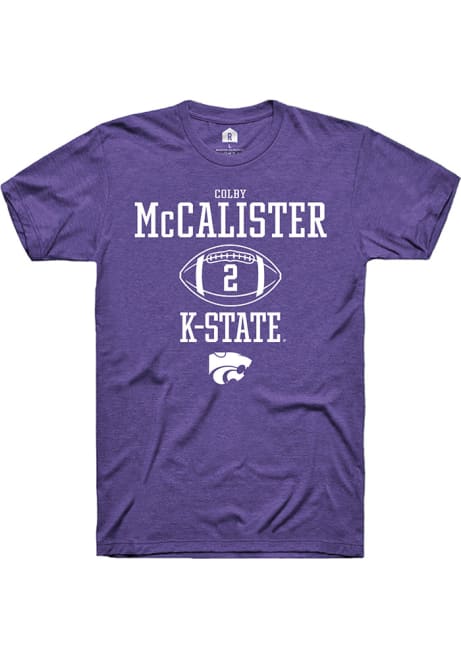 Colby McCalister Purple K-State Wildcats NIL Sport Icon Short Sleeve T Shirt