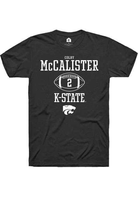 Colby McCalister Black K-State Wildcats NIL Sport Icon Short Sleeve T Shirt