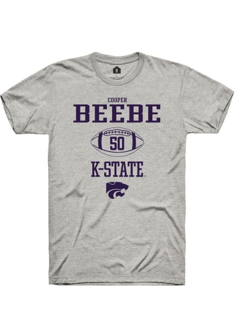 Cooper Beebe Ash K-State Wildcats NIL Sport Icon Short Sleeve T Shirt