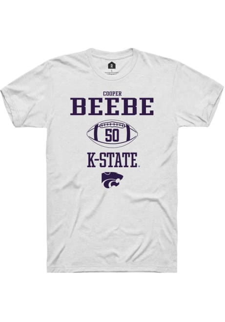 Cooper Beebe White K-State Wildcats NIL Sport Icon Short Sleeve T Shirt