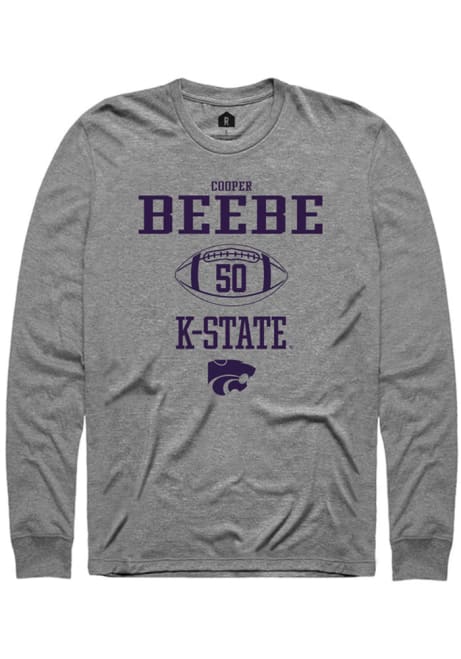 Cooper Beebe Rally Mens Graphite K-State Wildcats NIL Sport Icon Tee